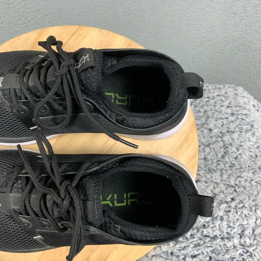 Kuru Atom Sneakers Women's 8 Black/White/Gum Mesh Athletic Running Walking Shoes